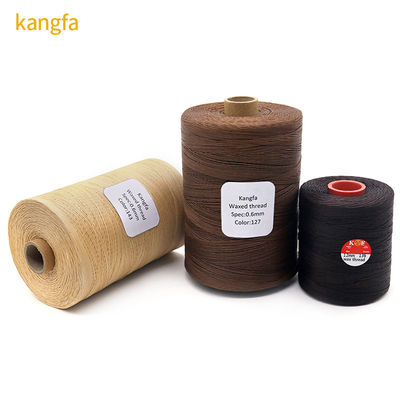 100% poliestere 1 kg colore cucito a mano filo di cera piatta per prodotti in pelle con 240 colori
