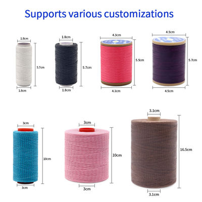 100% poliestere 1 kg colore cucito a mano filo di cera piatta per prodotti in pelle con 240 colori