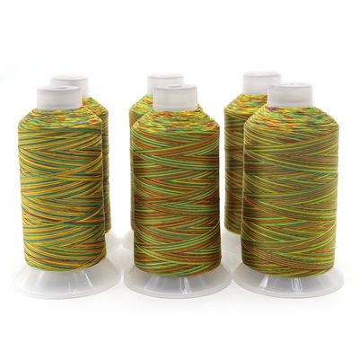 Eco-friendly Kangfa Tex70 filo da cucire 100% poliestere filato arcobaleno numero 120D-1680D