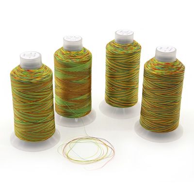 Eco-friendly Kangfa Tex70 filo da cucire 100% poliestere filato arcobaleno numero 120D-1680D