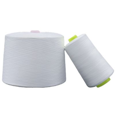 Fabbricazione Produrre Filati di poliestere spunto OEM Bianco grezzo 60/2 con resistenza chimica