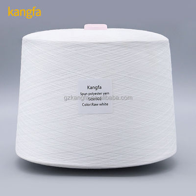 Fabbricazione Produrre Filati di poliestere spunto OEM Bianco grezzo 60/2 con resistenza chimica