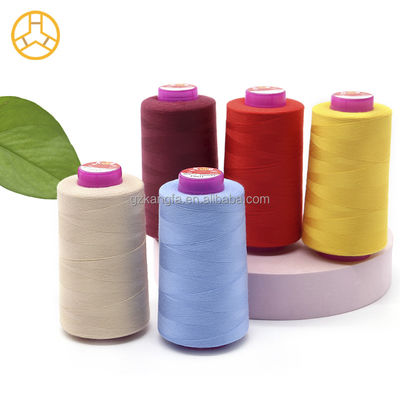 Fornitura di filo di cotone di poliestere 40/2 5000 Yards 100% filo di cucitura spunto per tovaglia