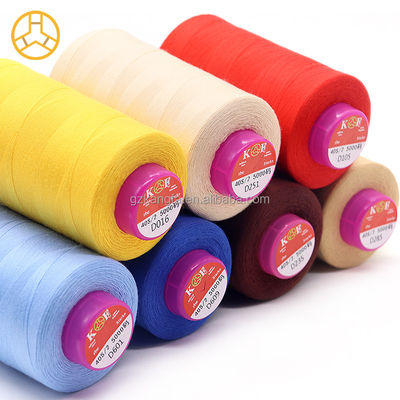 Fornitura di filo di cotone di poliestere 40/2 5000 Yards 100% filo di cucitura spunto per tovaglia