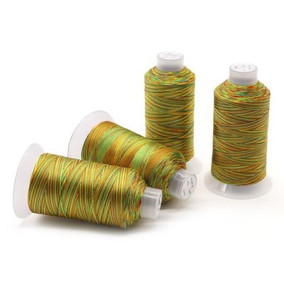 100G Peso netto filo di cucitura in poliestere in colori arcobaleno per cuciture resistenti all'abrasione