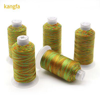 100G Peso netto filo di cucitura in poliestere in colori arcobaleno per cuciture resistenti all'abrasione