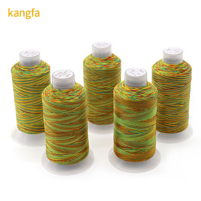 100G Peso netto filo di cucitura in poliestere in colori arcobaleno per cuciture resistenti all'abrasione
