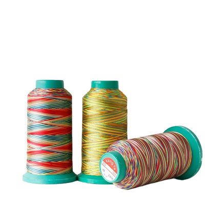 Calzature di alta tenacia colore arcobaleno poliestere cotone ricamo filo di cucitura di nylon OEM ODM
