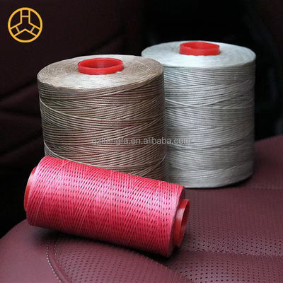 Tessitura 0.8MM 100% filo cerato in poliestere per cucitura in pelle 210D/16 filo cerato piatto