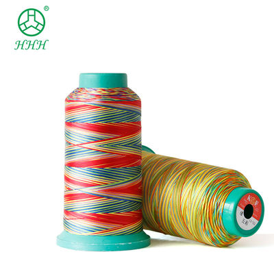 Calzature di alta tenacia colore arcobaleno poliestere cotone ricamo filo di cucitura di nylon OEM ODM
