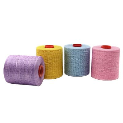 Tessitura 0.8MM 100% filo cerato in poliestere per cucitura in pelle 210D/16 filo cerato piatto