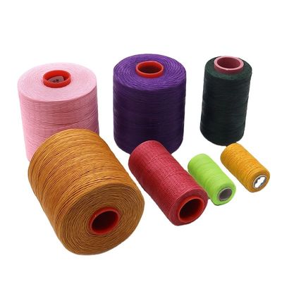 Tessitura 0.8MM 100% filo cerato in poliestere per cucitura in pelle 210D/16 filo cerato piatto