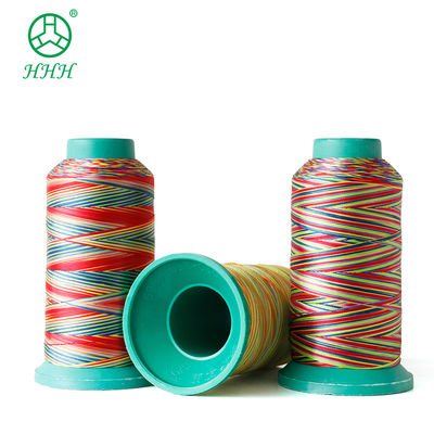 Calzature di alta tenacia colore arcobaleno poliestere cotone ricamo filo di cucitura di nylon OEM ODM