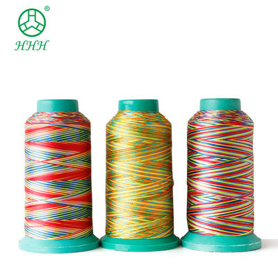 Calzature di alta tenacia colore arcobaleno poliestere cotone ricamo filo di cucitura di nylon OEM ODM