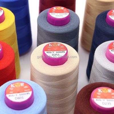 5000yds filo della macchina da cucire 100% filo da cucire in poliestere spunto 40/2 OEM ODM accettato