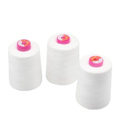 100% filo di cucitura in poliestere per abbigliamento 40S/2 5000y cotone poliestere duraturo fatto a mano