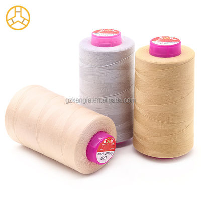 100% filo di cucitura in poliestere per abbigliamento 40S/2 5000y cotone poliestere duraturo fatto a mano