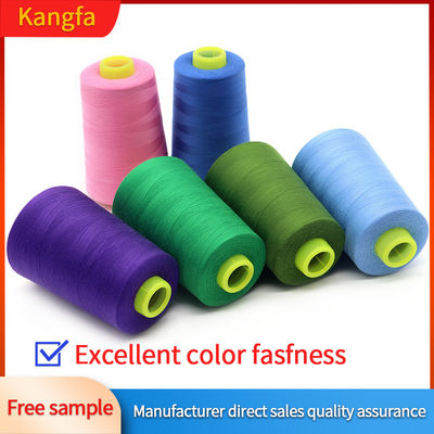 Basso MOQ 40/2 5000yds Spun colorato 100% filo di cucitura in poliestere per la maglieria a mano durevole