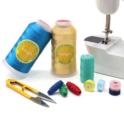 4000y 100% poliestere 120D/2 filo di ricamo riflettente per ricamo di abbigliamento domestico