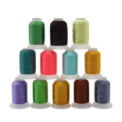 40 colori 100% poliestere ricamo filato set kit 120d/2 500m per cucitura Quilting