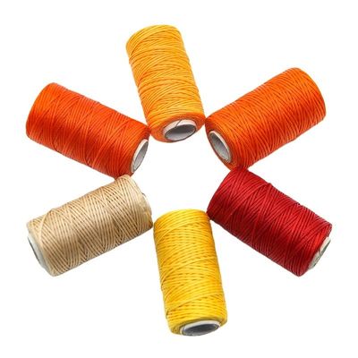 Filtro in cera di pelle piana in poliestere 100% MERCERIZATO 150d/16 Filtro in cera per cuoio da cucire