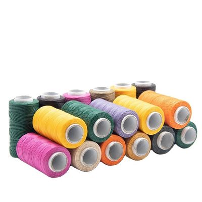 Acque resistenti 0,8 mm Filato a cera piatto per cuoio resistente e flessibile 210D/16 Conteggio di filati