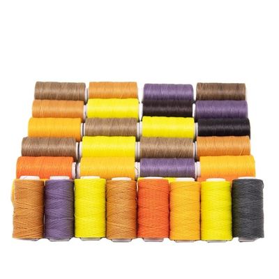 Acque resistenti 0,8 mm Filato a cera piatto per cuoio resistente e flessibile 210D/16 Conteggio di filati