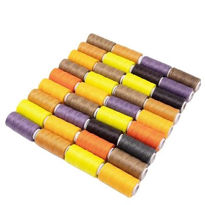Acque resistenti 0,8 mm Filato a cera piatto per cuoio resistente e flessibile 210D/16 Conteggio di filati
