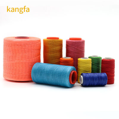 Acque resistenti 0,8 mm Filato a cera piatto per cuoio resistente e flessibile 210D/16 Conteggio di filati