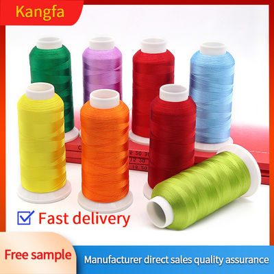 100% poliestere 720 colori filo ricamo per cucire 120D rosso oro grande tubo filato
