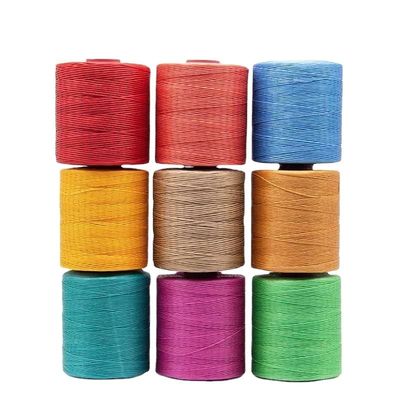 Art Craft Filato di pelle cucito a mano 0,8 mm 1 mm 100% poliestere Filato di cera per scarpe