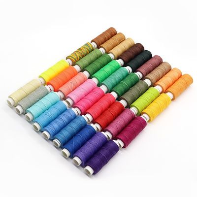 1 mm resistente alle sostanze chimiche 100% pelle di poliestere filo circolare cerato per borse cucite a mano