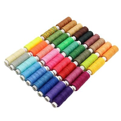 85 Colorato Rotondo 0,45 mm Linea Braccialetto Collare Gioielli cucito a mano Treccato cucitura Filo cerato Modello tinto