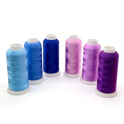100% poliestere gassato 120d/2 filo di cucitura per ricamo 4000m/cone per la macchina di ricamo