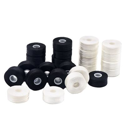 75d/2 Filtro di ricamo in poliestere tinto Pre-Wund Bobine laterali in plastica per il ricamo