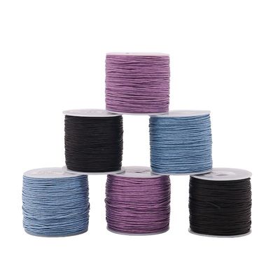 100% cotone rotolo cordone a cera filo cordone stringa cintura per gioielli realizzazione cono di plastica