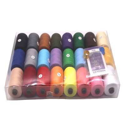 24 colori a scatola filo da crochet filato di cotone 40S/2 filo da cucito di cotone per cucire a mano