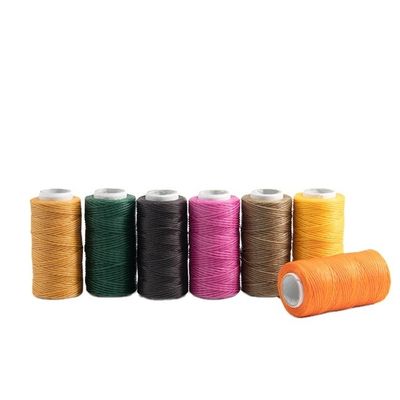 Maglieria 0.8MM 210D Core Spun Yarn High Tensile Polyester Fiber Flat Braided Wax Thread