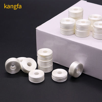 Sostenibile universale 144pcs/box Bianco/Nero 75D/2 100% poliestere Pre-rivolto Bobbin fili