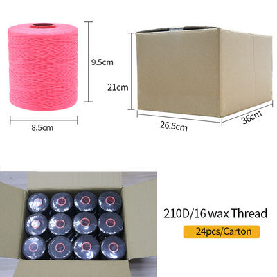Filato di cera piatta monocolore 210D di nylon con cera per cucire filati di poliestere
