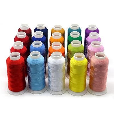 Filato di cucitura a filo industriale 720 colori 100% poliestere filo ricamo lucido