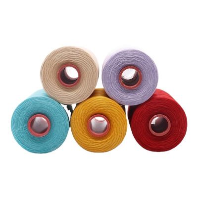 210D/16 Flat Waxed Polyester Thread Cord 1 mm per la fabbricazione di scarpe con disegno tinto
