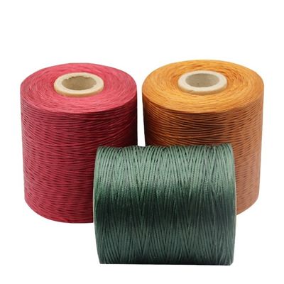 210D/16 Flat Waxed Polyester Thread Cord 1 mm per la fabbricazione di scarpe con disegno tinto