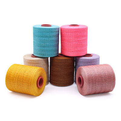 210D/16 Flat Waxed Polyester Thread Cord 1 mm per la fabbricazione di scarpe con disegno tinto