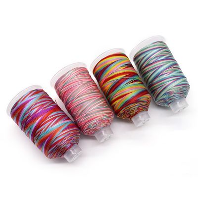 250 g filo arcobaleno multicolore 100% poliestere per tessitura artigianale filo da cucire domestico
