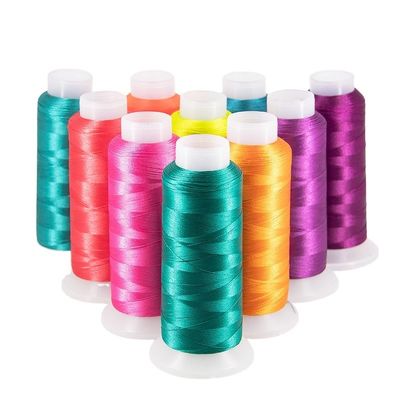 120d/2 filo di ricamo per abbigliamento artigianato di seta ridotto restringimento per ricamo a macchina