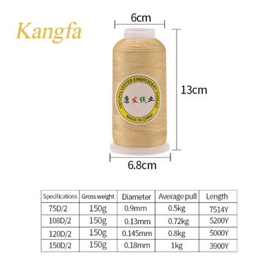 120g 5000 yard Filtro ricamo a cono 120d 2 Mercerizzato 100% poliestere
